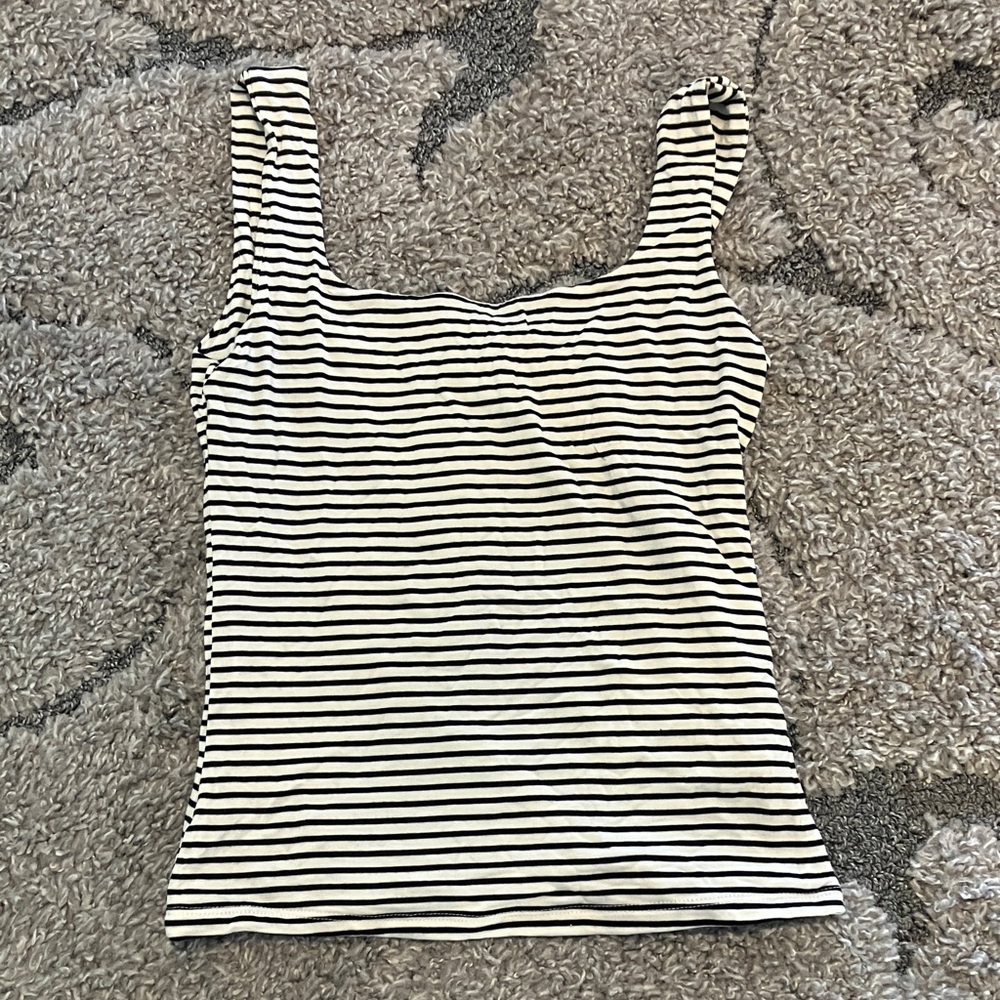 Striped Black and White Women's Top